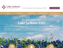 Tablet Screenshot of lakejacksonent.com